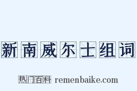 新南威尔士组词是什么意思的图片